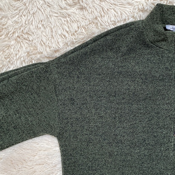 White Birch 1/4 Zip Pullover 💗 Forest Green & Black - Picture 5 of 16